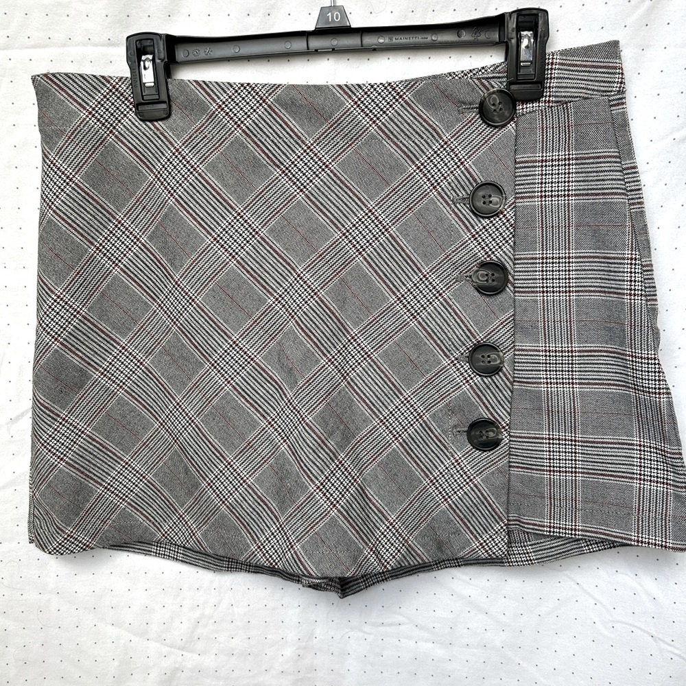 Plaid High Waisted Skort